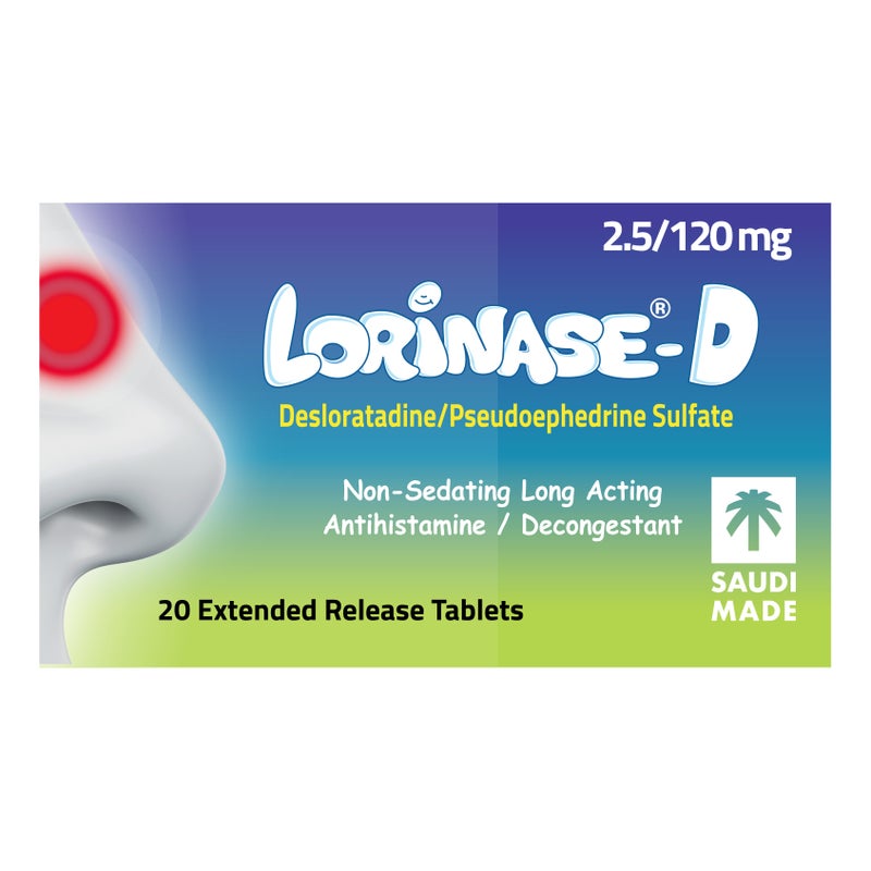 Lorinase-D 2.5/120mg 20 Tablets - Image 1