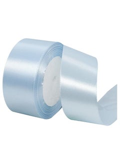 Unique Light Blue Ribbon 1-1/2 Inch, 25 Yards Solid Satin Fabric Ribbons for Gift Wrapping, Christmas Garland, Christmas Tree Ornaments, Bows Making, DIY Crafts, Sewing Projects and Wedding Party  - Image 1