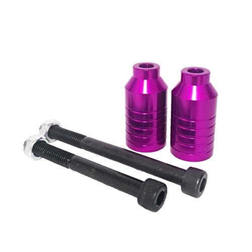 Z-FIRST Pro Scooter Pegs CNC Aluminum Pegs for Stunt Scooters with Hardware (Purple) - Image 2