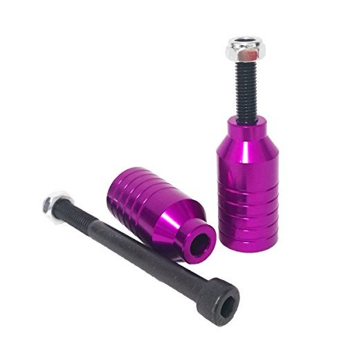 Z-FIRST Pro Scooter Pegs CNC Aluminum Pegs for Stunt Scooters with Hardware (Purple) - Image 3