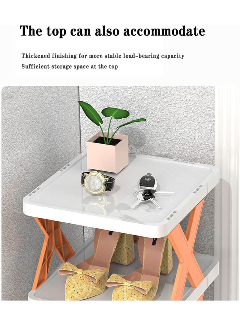 رف أحذية رأسي مكون من 9 طبقات، منظم تخزين أحذية قابل للطي وموفر للمساحة للمدخل والخزانة وغرفة النوم - خفيف الوزن، ومستقر، وصديق للبيئة، وتصميم قابل للتكديس بحرية للمساحات الصغيرة - Image 4