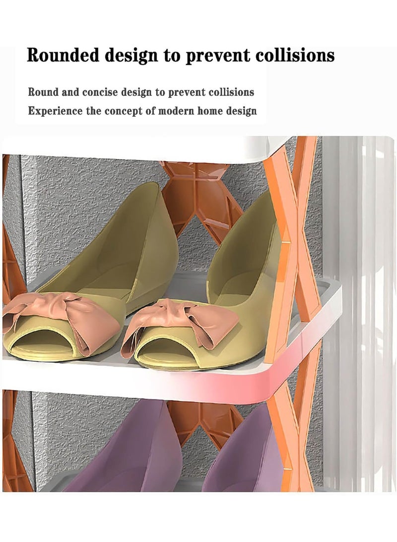 رف أحذية رأسي مكون من 9 طبقات، منظم تخزين أحذية قابل للطي وموفر للمساحة للمدخل والخزانة وغرفة النوم - خفيف الوزن، ومستقر، وصديق للبيئة، وتصميم قابل للتكديس بحرية للمساحات الصغيرة - Image 3