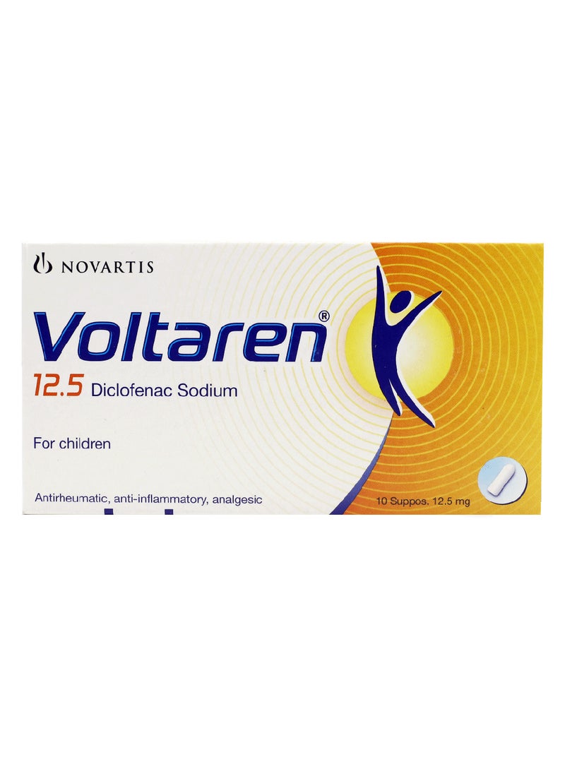 NOVARTIS - تحاميل فولتارين 12.5 ملجم، 10 حبات - Image 1