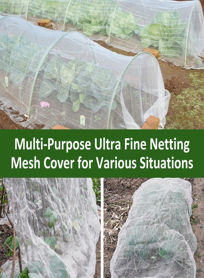WenTao Ultra Fine Garden Netting, 4'x10' Plant Netting Pest Barrier for Garden Protection Row Cover Raised Bed Screen Mesh Greenhouse Mosquito Net, Protecting Tree Plants Vegetable Flowers Fruits - Image 5