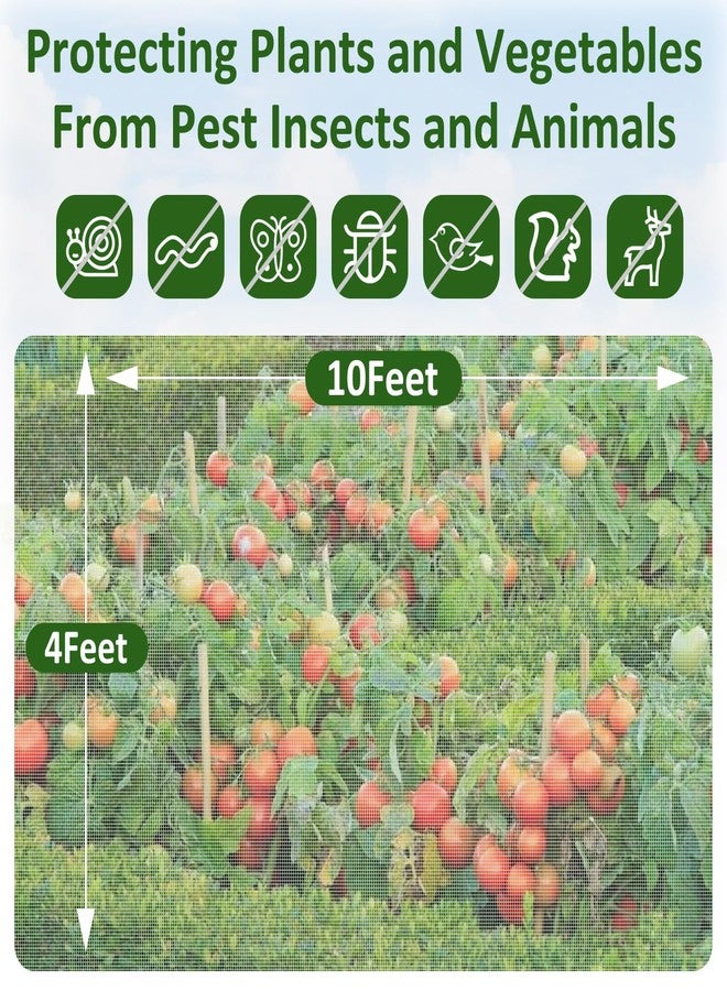 WenTao Ultra Fine Garden Netting, 4'x10' Plant Netting Pest Barrier for Garden Protection Row Cover Raised Bed Screen Mesh Greenhouse Mosquito Net, Protecting Tree Plants Vegetable Flowers Fruits - Image 2