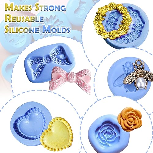 DecorRom Silicone Putty - 7/8 LB Flexible Silicone Mold Making Kit for Reusable Silicone Molds Making - Easy 1:1 Mixing Ratio Fast Cured Molding Putty for Casting, Resin Molds, Soap Molds, Candle Molds - Image 5