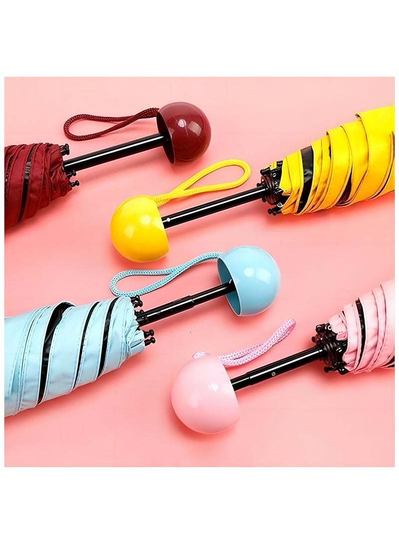 Compact Folding Pocket Umbrella in Storage Box, Lightweight Mini Travel Parasol with 95% UV Protection. Windproof and Portable, Ideal for Rain or Sun. Stylish Unisex Design for Both Men and Women. - Image 4