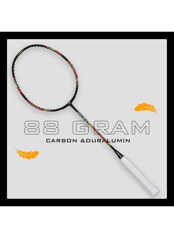 هندرد Hundred Powertek 2000 Pro Graphite Strung Badminton Racket With Full Racket Cover