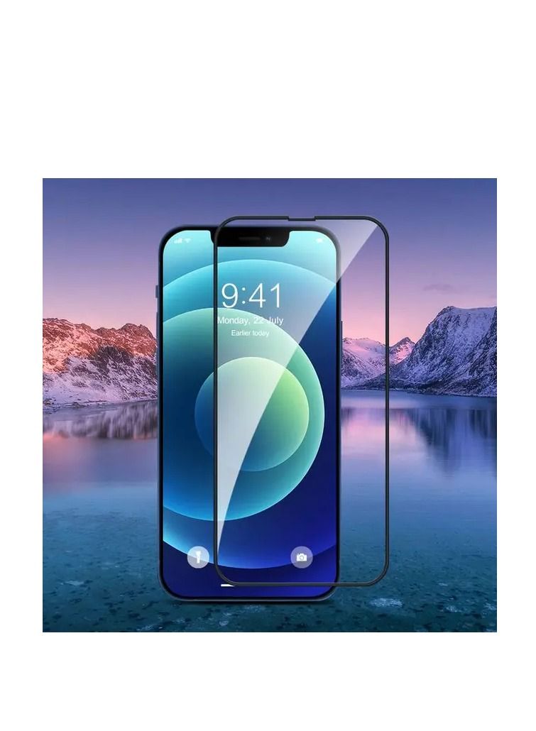 ديفيا فان سيريز واقي شاشة كامل من السيليكون بحواف من الزجاج المقوى مرتين لهاتف آيفون 13 برو ماكس 6.7 بوصة (2021) - شفاف - Image 2