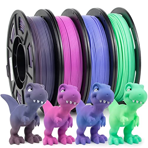 iSANMATE PLA+ 3D Printer Filament, Pla Filament 1.75mm Bundle Gradient Multicolors Filament, Color Change Rainbow Filament, 3D Printing Filament 250X4 - Image 1