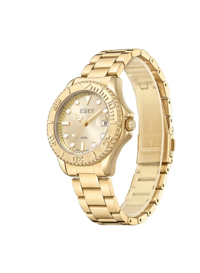 ECSTACY Women's 304 Solid Stainless Steel Analog Watch E23512-GBGC - 37 mm