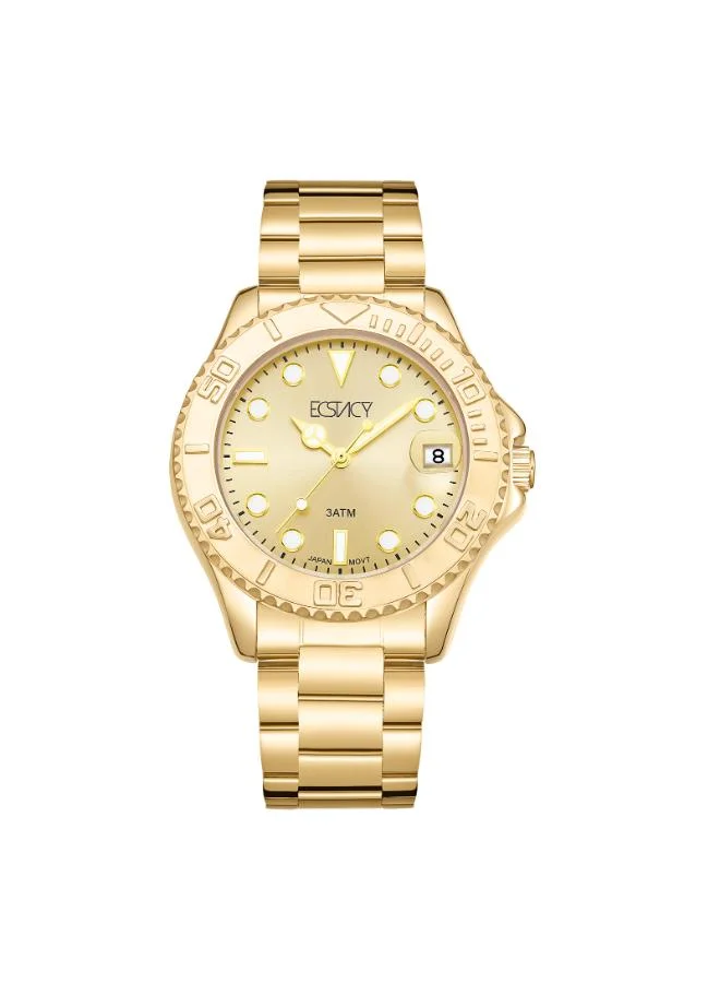 ECSTACY Women's 304 Solid Stainless Steel Analog Watch E23512-GBGC - 37 mm