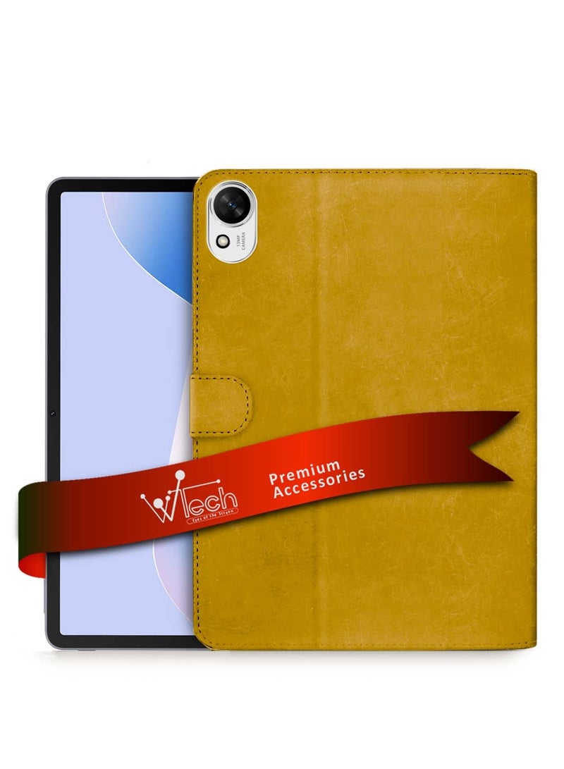 Wtech Huawei MatePad 11.5 S 2024 (11.5 Inch) PU Leather Magnetic Closure Flip Case Cover - Light Brown - Image 1