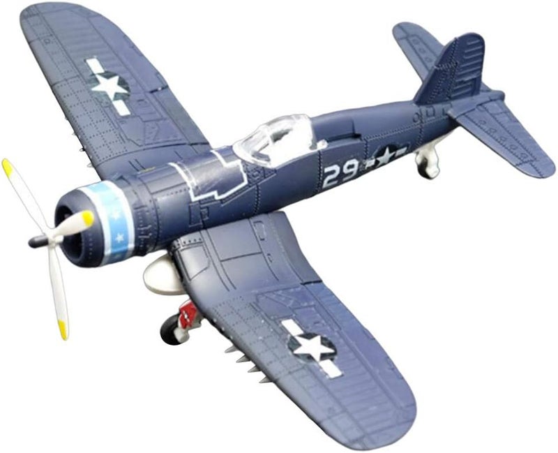 klarako Simulation Plastic Assembled Model Kit Airplane 1/48 Scale Aircraft Plane Model Gift for Adult - Dark Blue - Image 3