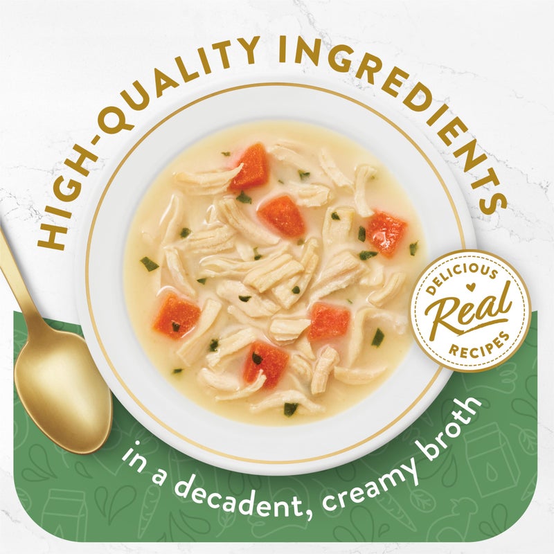 Fancy Feast Purina Fancy Feast Lickable Senior Cat Food Broth Topper Creamy with White Meat Chicken - (Pack of 16) 1.4 oz. Pouches - Image 2