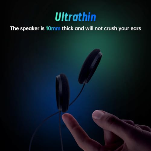 WNJACO Motorcycle Helmet Bluetooth Headset, Outdoor Wireless Bluetooth 5.3 Headphone Speakers Noise Cancellation Intercom Communication Systems with IPX6 Waterproof/Strong Bass for Dirt Bike - Image 4
