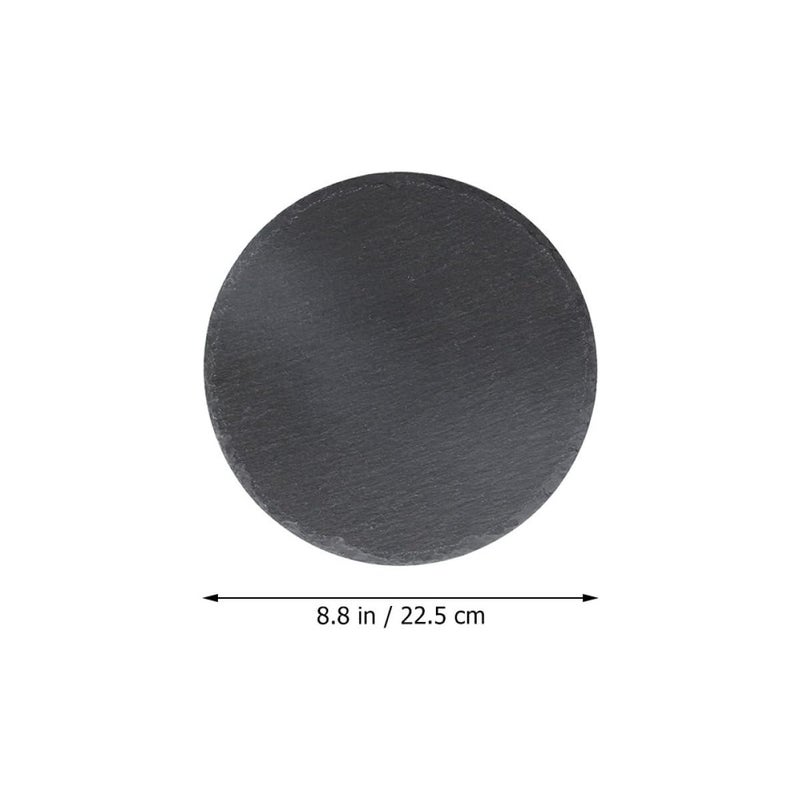 Natural Stone Serving Plate 22.5cm Round for Steak Sushi Dessert Dining - Image 3