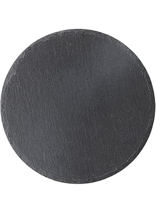 Natural Stone Serving Plate 22.5cm Round for Steak Sushi Dessert Dining - Image 1