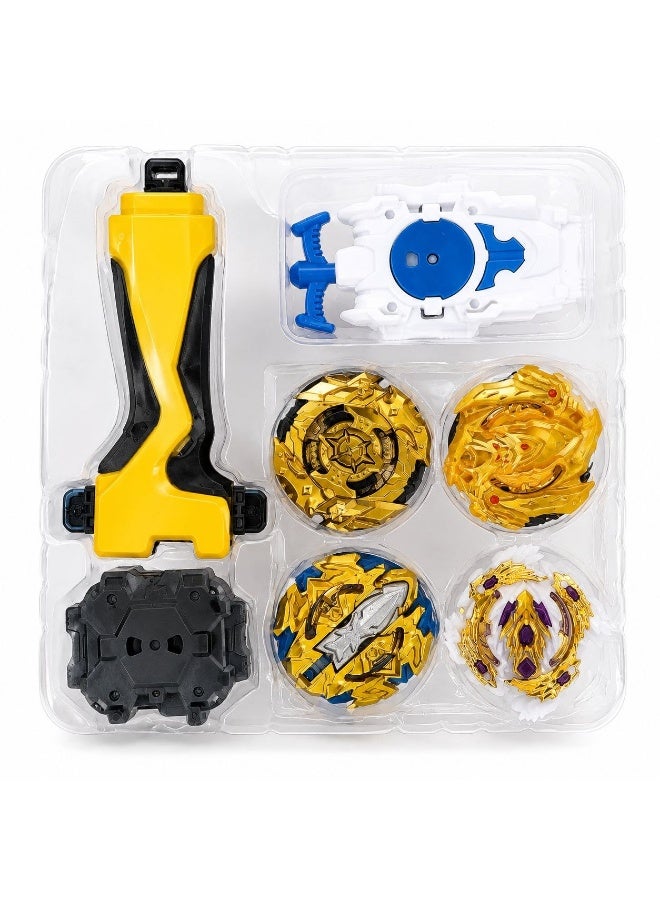 SB Beyblade Gold Battle Set – 4 Spinning Tops with Launcher & Battle Arena - Image 2