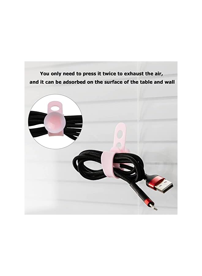 Excefore Cable Ties, 16Pcs Reusable Cord Organizer with Suction Cup, Multipurpose Cord Keeper for Fastening Kitchen Appliance, Charging Cable and Wires - Image 4