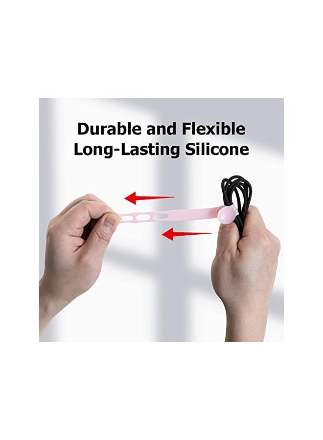 Excefore Cable Ties, 16Pcs Reusable Cord Organizer with Suction Cup, Multipurpose Cord Keeper for Fastening Kitchen Appliance, Charging Cable and Wires - Image 3