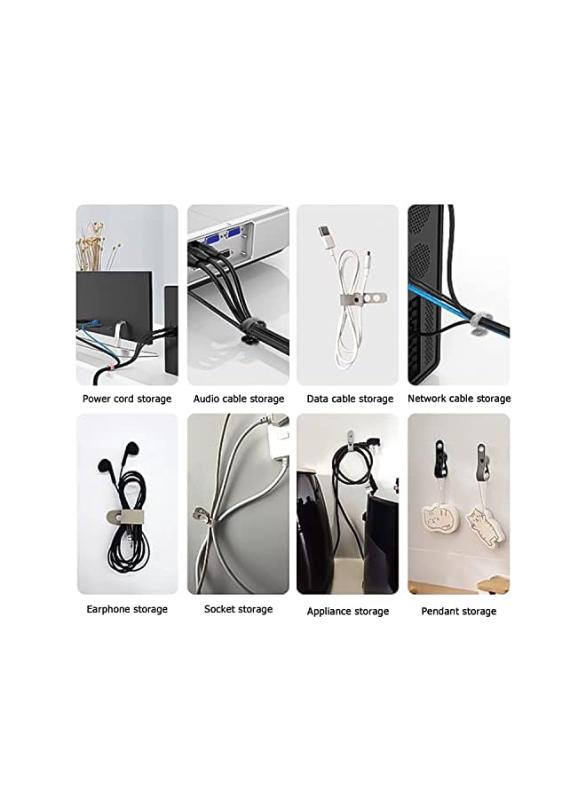 Excefore Cable Ties, 16Pcs Reusable Cord Organizer with Suction Cup, Multipurpose Cord Keeper for Fastening Kitchen Appliance, Charging Cable and Wires - Image 2