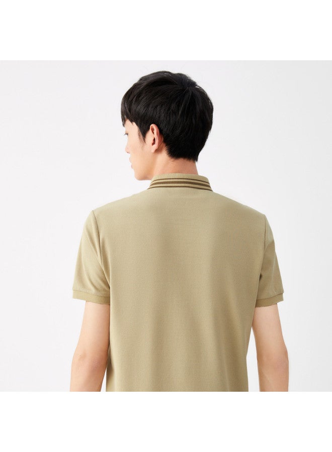 Waxbird Men's Cool Ice Oxygen Fabric Short Sleeve Embroidered Slim Fit Polo Shirt - Image 4