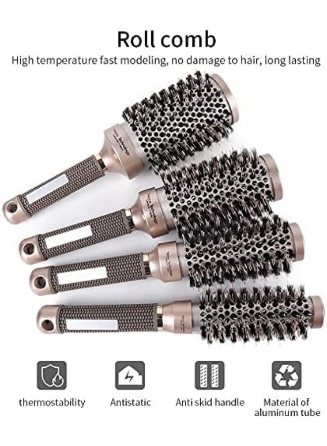 Professional Blow Dry Hairbrush Set – 4-Piece Nano Thermal Ceramic Round Hair Brushes for Hair Drying & Styling – Anti-Frizz, Heat-Resistant Blowout Brushes for All Hair Types - Image 5
