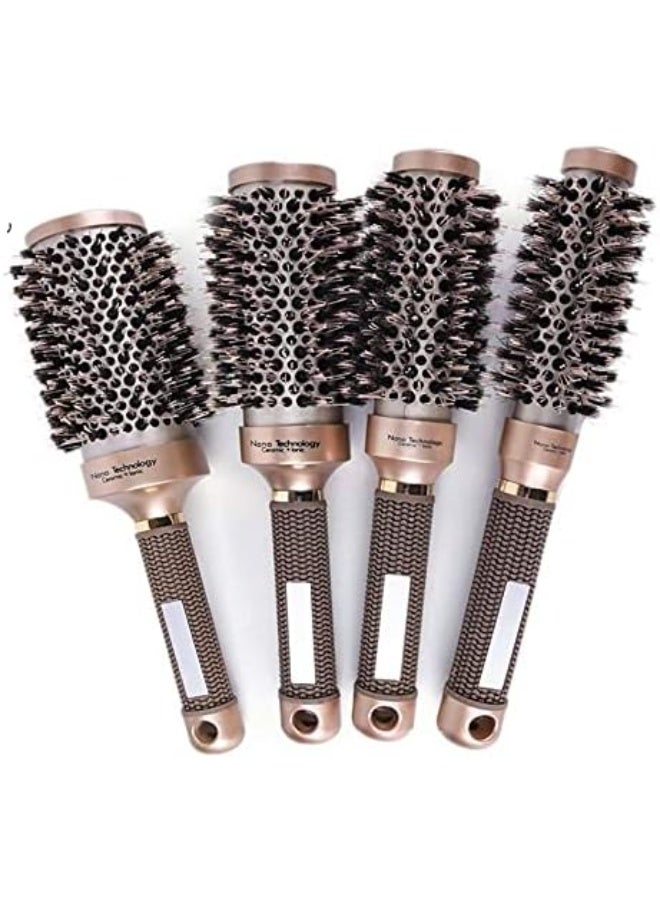 Professional Blow Dry Hairbrush Set – 4-Piece Nano Thermal Ceramic Round Hair Brushes for Hair Drying & Styling – Anti-Frizz, Heat-Resistant Blowout Brushes for All Hair Types - Image 1