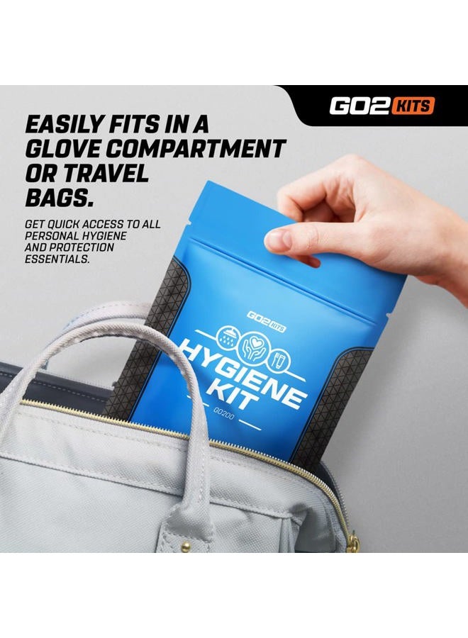 Go2Kits Ultimate Travel Toiletry Kit & PPE Kit, Hygiene Kit with Shaving Supplies & PPE for Travel, Business & Charity with Reusable Toothbrush, Bath Soap & Other Essential Toiletries, 1-Pack - Image 5
