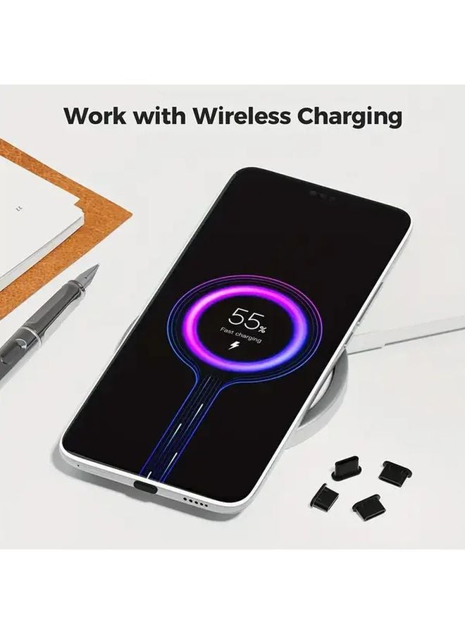 10 قطعة من سدادات غبار منفذ شحن سيليكون USB Type C وواقيات الكابلات - Image 3