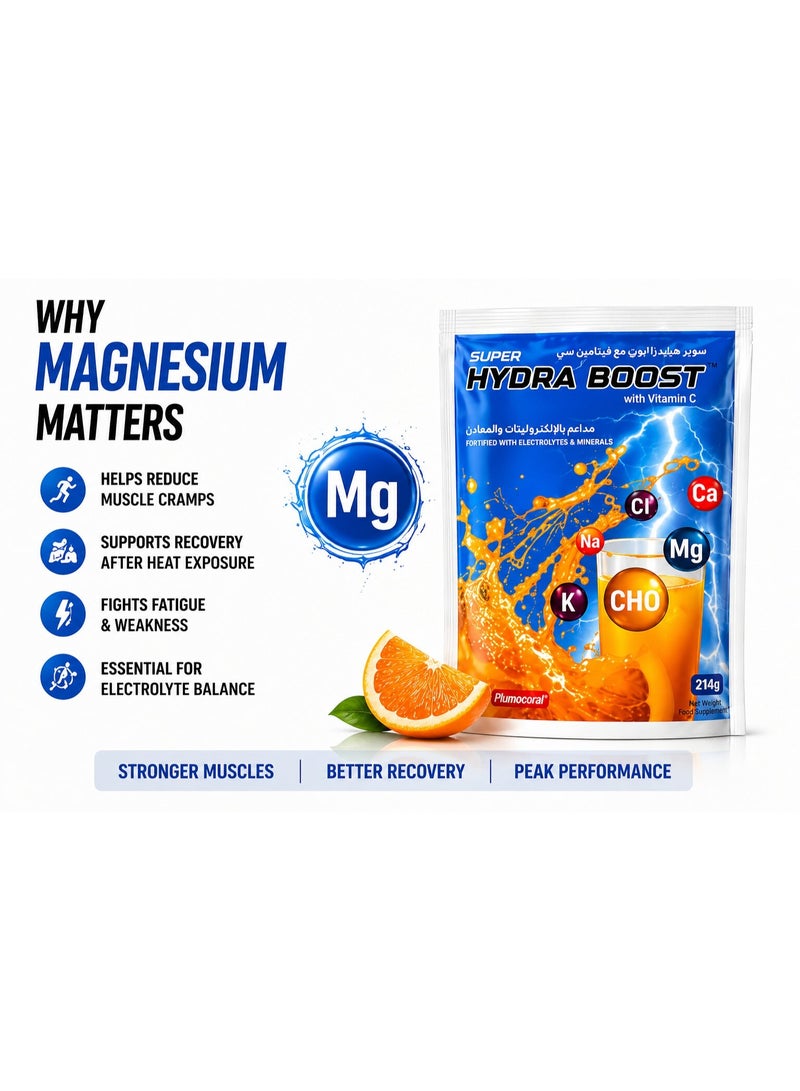 Safety Plus World Hydra Boost Electrolyte Drink – Orange Flavour (214 grams packet - Total 10 Litres) Rehydration with Sodium, Potassium, Magnesium, Calcium, Chloride & Carbs – Perfect for Sports & Recovery - Image 3