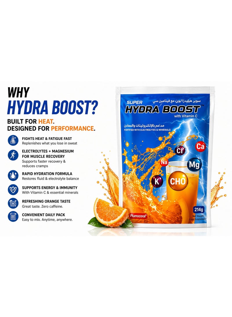 Safety Plus World Hydra Boost Electrolyte Drink – Orange Flavour (214 grams packet - Total 10 Litres) Rehydration with Sodium, Potassium, Magnesium, Calcium, Chloride & Carbs – Perfect for Sports & Recovery - Image 2