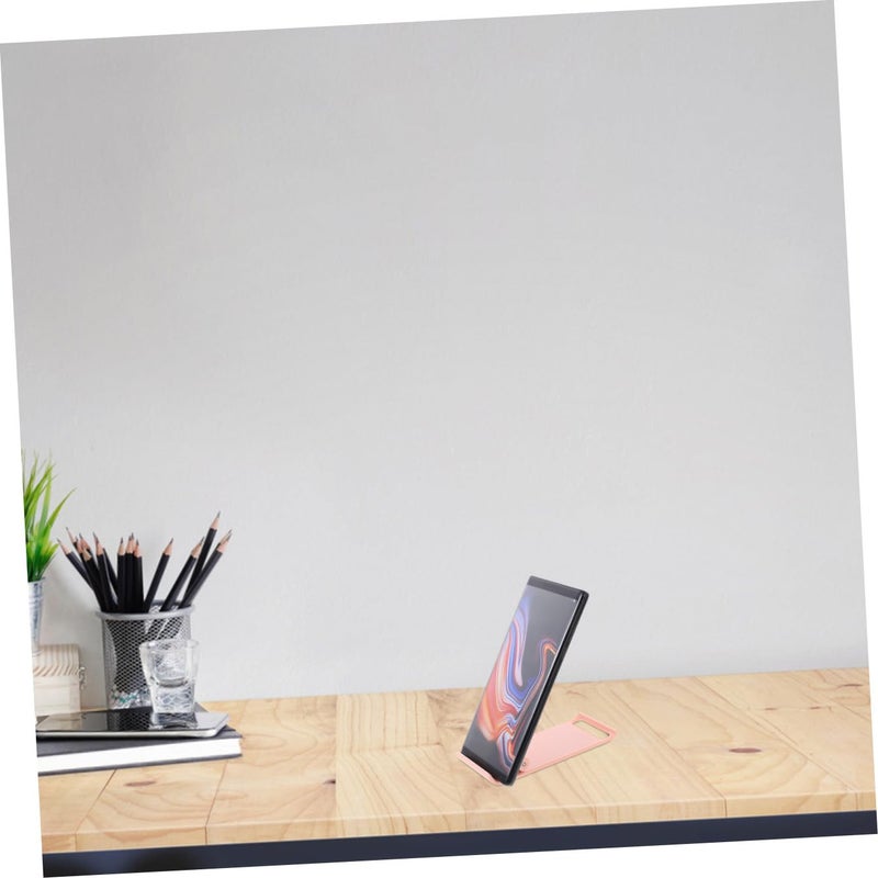 Foldable Tabletop Cell Phone Stand Compact Lightweight Plastic Desk Holder Cherry Blossom Pink - Image 5