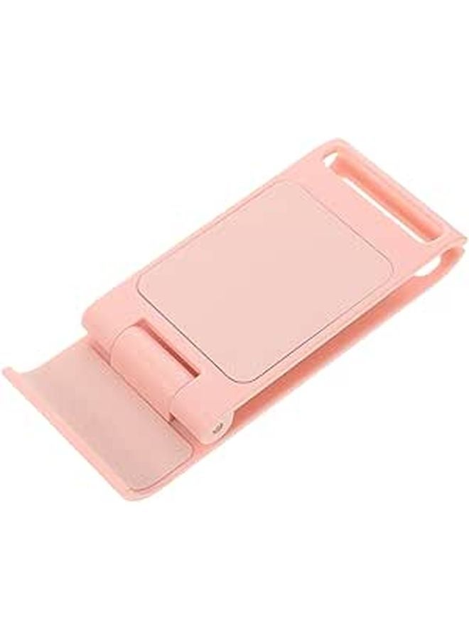 Foldable Tabletop Cell Phone Stand Compact Lightweight Plastic Desk Holder Cherry Blossom Pink - Image 1
