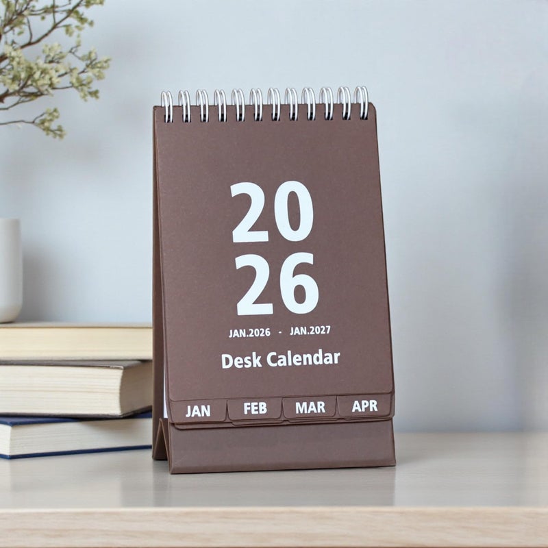 INNAXA 2026 Desk Calendar | Monthly calendar | Desk planner | Notes | (Chocolate Brown) - Image 3