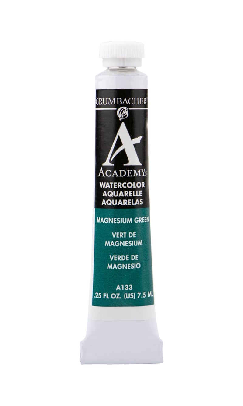 Grumbacher Academy Watercolor Paint, 7.5ml/0.25 oz., Magnesium Green (A133) - Image 1