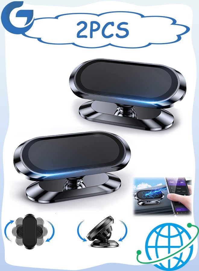 Gecomo 2 PCS Magnetic Car Phone Holder, Universal Dashboard Adhesive Car Magnetic Phone Mount, 360° Rotation Magnetic phone holder for car - Image 1