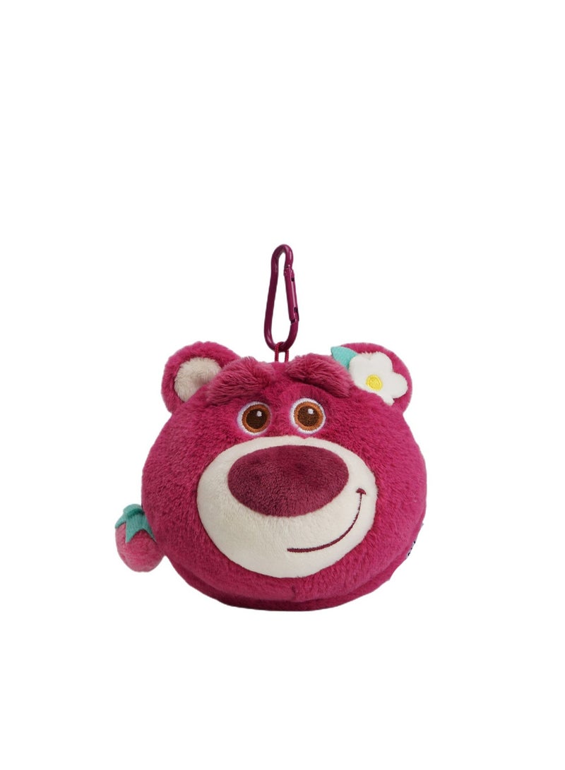 10cm Cute Plush Keychain Toy, Pink Bear Coin Purse Plush Texture Pendant, Bag Pendant Decoration, Suitable For Children Over 0 Years Old Toy Gift - Image 1