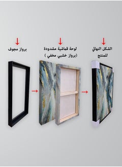 Marktna Canvas Wall Art For Wall Decoration Modern Design With A Hollow Black Frame Size 120x80cm One Piece  - Image 4