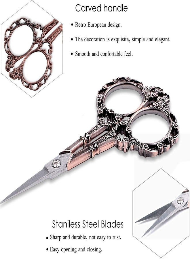 BIHRTC 4.5inch Embroidery Scissors Small Multipurpose Scissor with Leather Case Sharp Tip Stainless Steel Scissors Shear for Office Home Sewing Supplies Cross Stitch Needlework DIY - Image 3