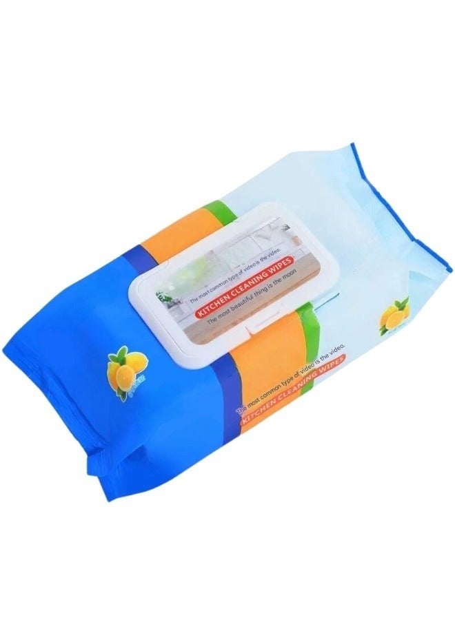 80 pcs Strong Decontamination Kitchen Cleaning Wipes Degreasing Kitchen Wipes - Image 3
