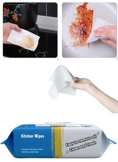 60pcs Strong Decontamination Kitchen Cleaning Wipes Degreasing Kitchen Wipes