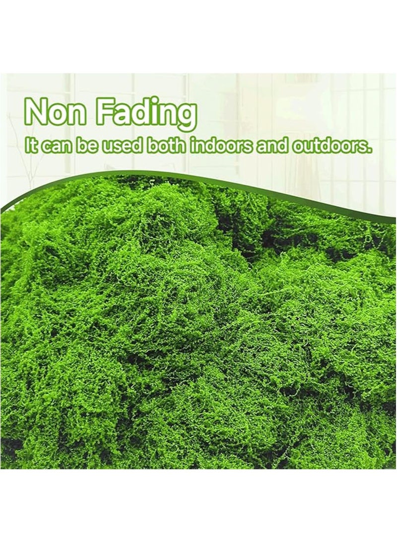 Aikanbo 100 جرام من الطحالب الخضراء المزيفة للنباتات الداخلية في الأص pots، طحالب صناعية، يمكن استخدامها للحرف اليدوية، ديكور حديقة الجنيات، ديكور DIY، صناعة النماذج، الجدران، حاويات الزجاج، المنزل (أخضر فاتح) - Image 4