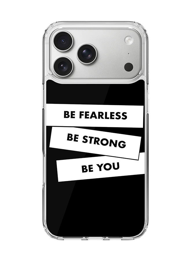 Stylizedd Classic Clear MagSafe Case for iPhone 17 Pro Max , Hybrid Soft Case Flexible Edges Anti Drop TPU PC Gel Thin Transparent Cover [ Designed for iPhone 17 Pro Max ] - Fearless, Strong, You