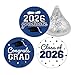 DISTINCTIVS Class of 2026 Graduation Candy Stickers for Chocolate Drops Blue Grad Party Favors  216 Count - Image 2