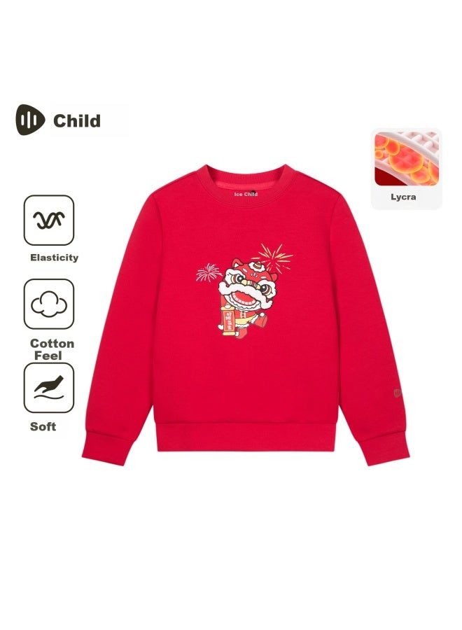 Souhait Waterbaby Boys' Hoodie  Spring New Red Lunar New Year Top Shopping Mall Edition - Image 3