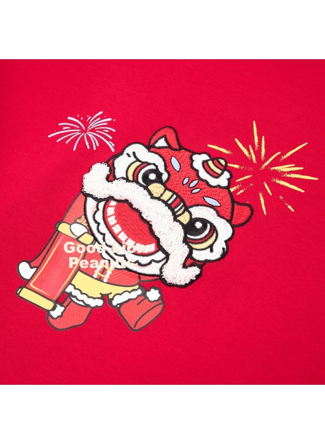 Souhait Waterbaby Boys' Hoodie  Spring New Red Lunar New Year Top Shopping Mall Edition - Image 4