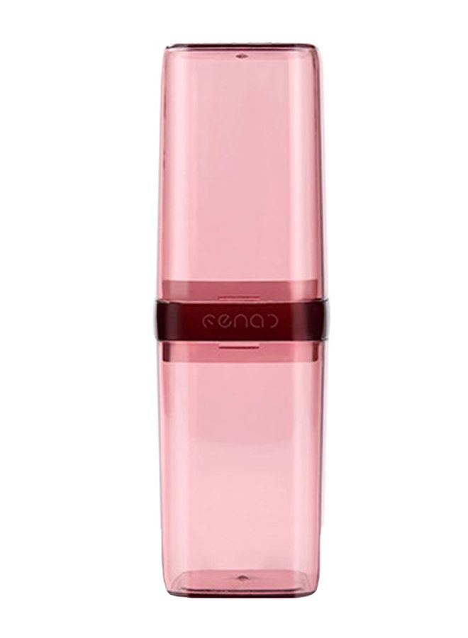 NIBEMINENT Dual Mug Toothbrush Holder Case Pink - Image 1