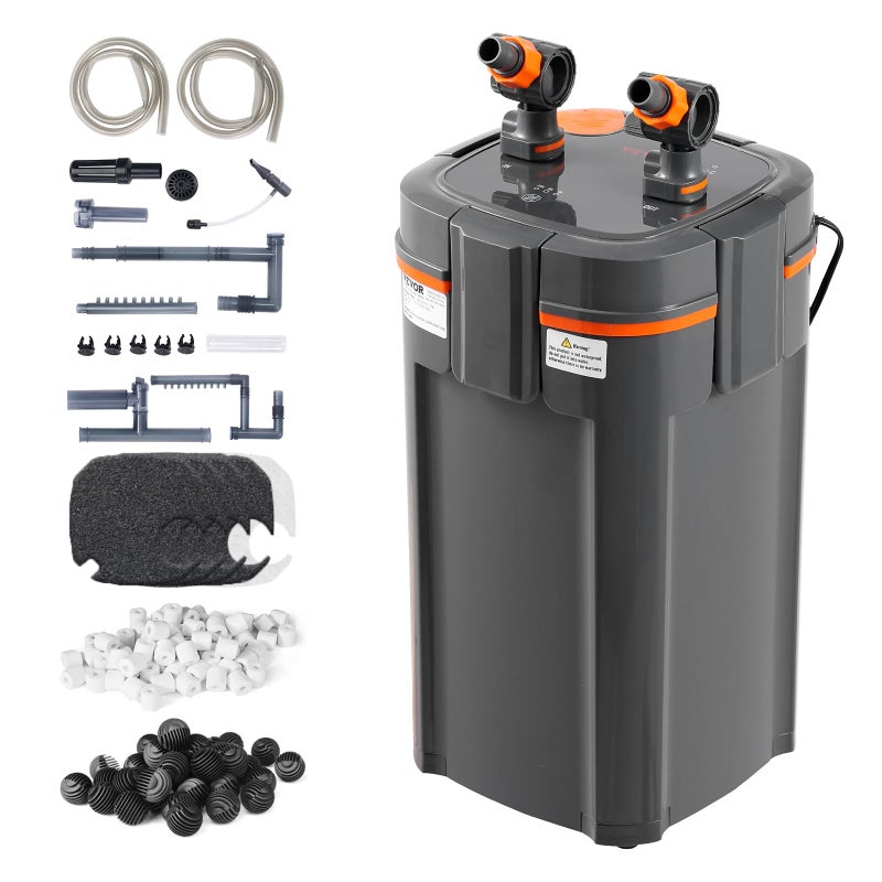 VEVOR Aquarium Filter 528GPH, 5-Stage Canister Filter 200-250 Gallon, Ultra-Quiet Internal Aquarium Filter with UV Protection, Submersible Power Filter with Multiple Function for Fish Tanks, 25W - Image 1